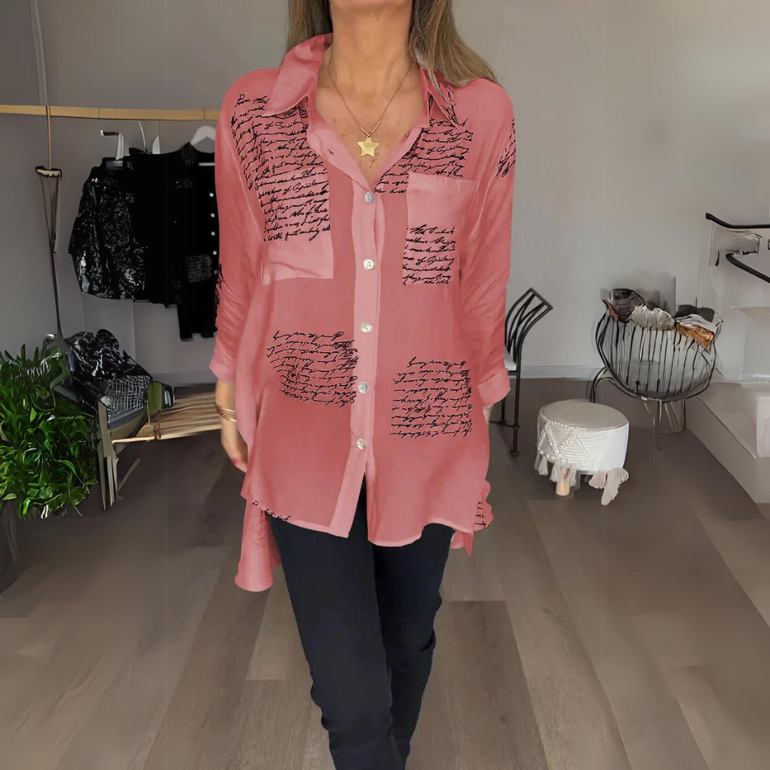 Zoey | Handwritten Button-Up Shirt