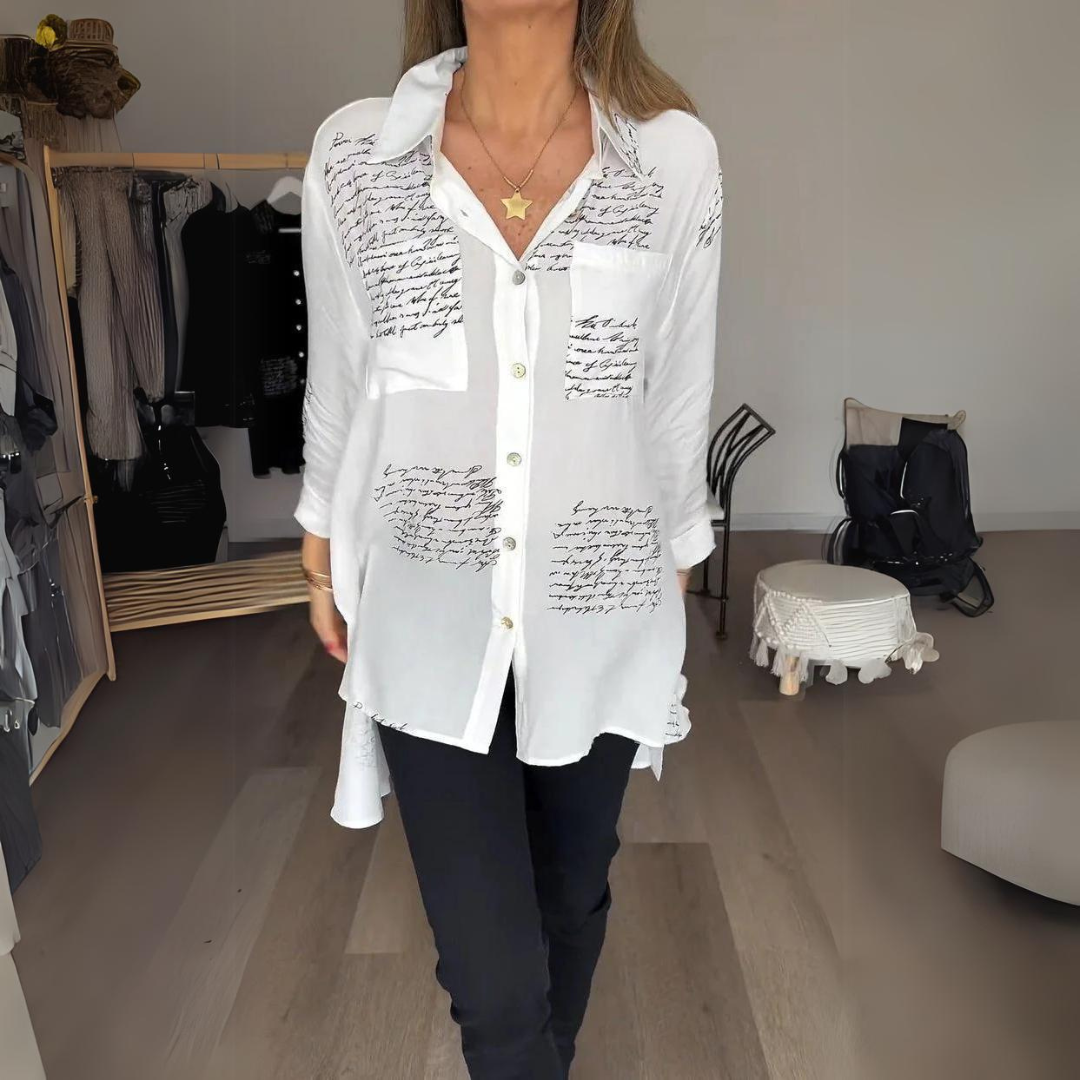 Zoey | Handwritten Button-Up Shirt
