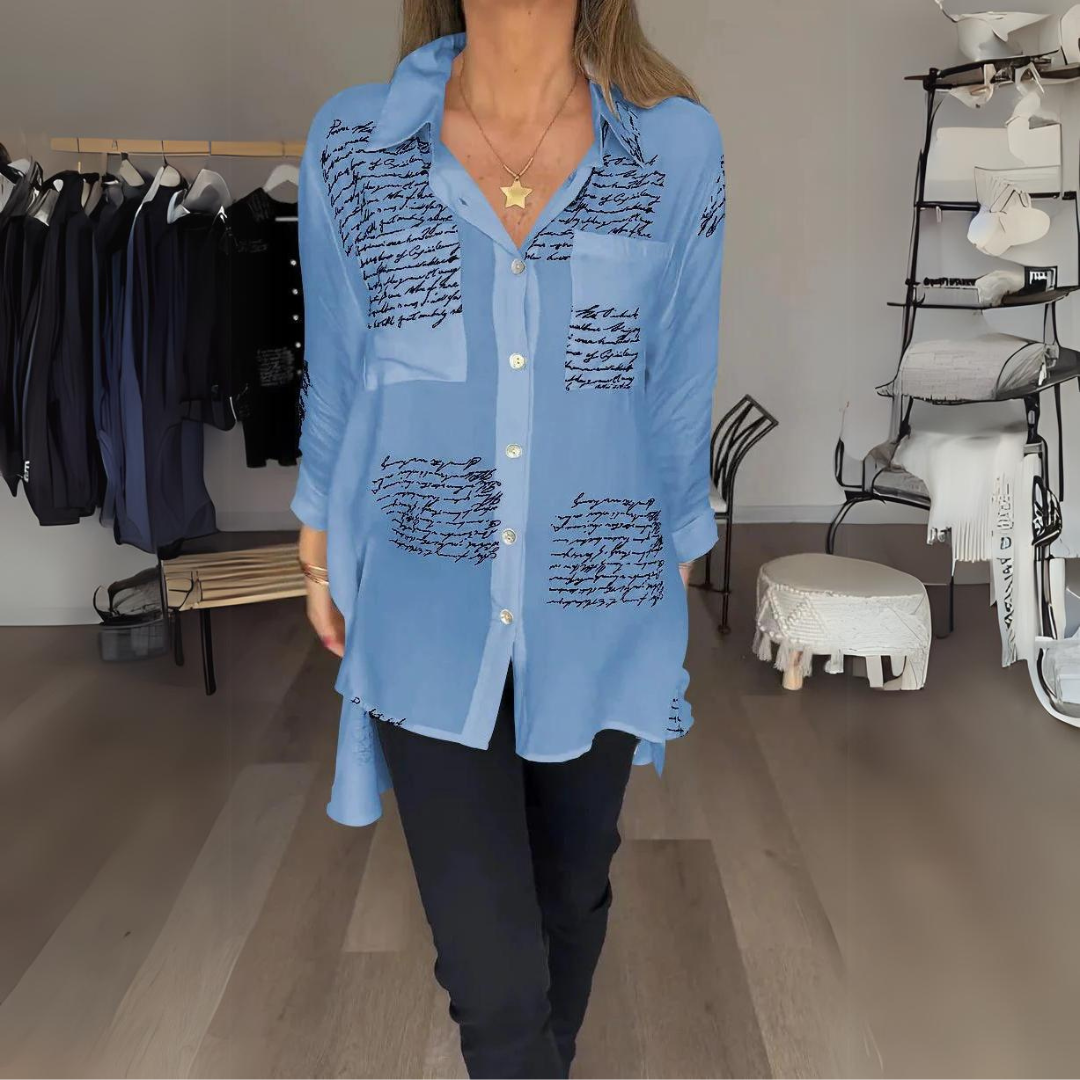 Zoey | Handwritten Button-Up Shirt
