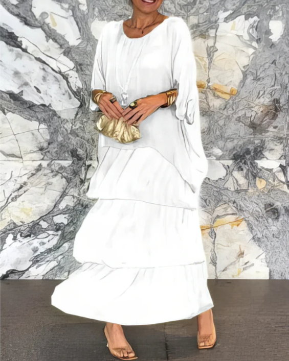 Sophie | Flowy maxi dress with ruffles