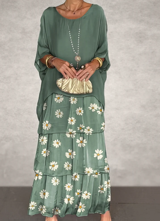 Sophie | Flowy maxi dress with ruffles