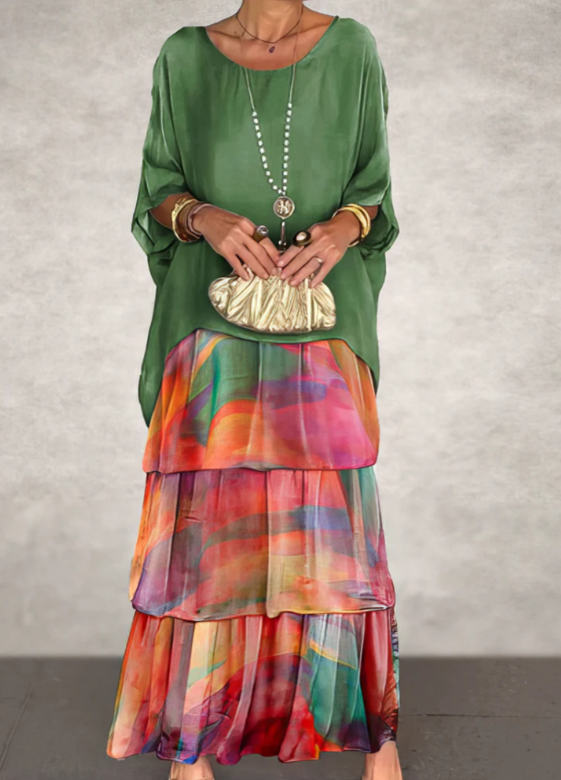 Sophie | Flowy maxi dress with ruffles