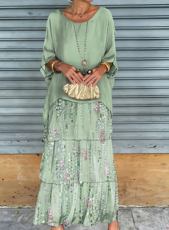 Sophie | Flowy maxi dress with ruffles